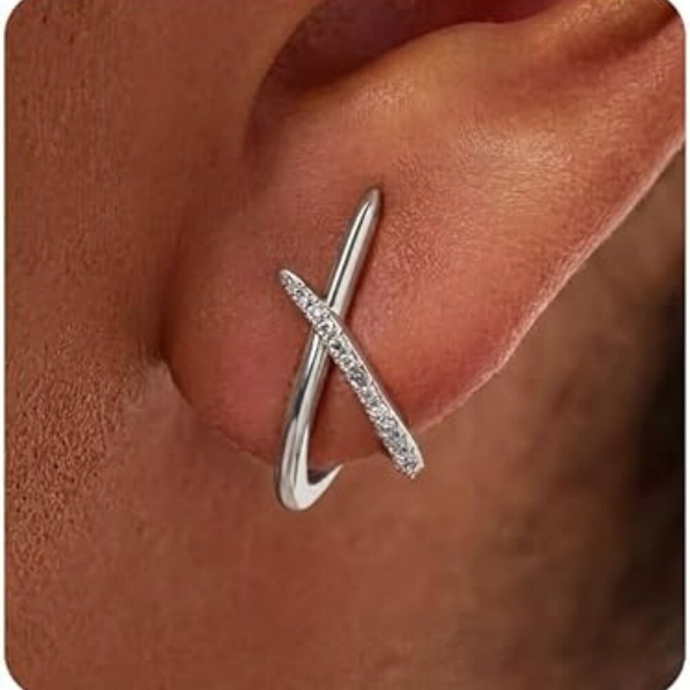 Earrings Women Trendy‎ Classy Stud Earring Dainty Mini Silver Statement Set